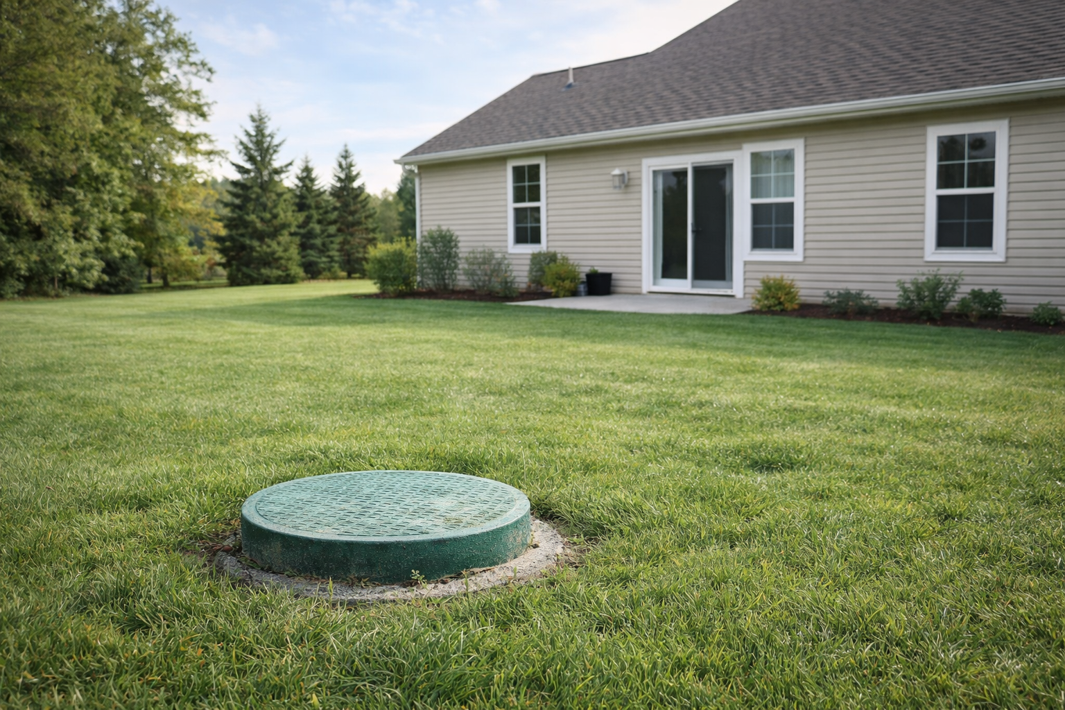 Residential home with septic system